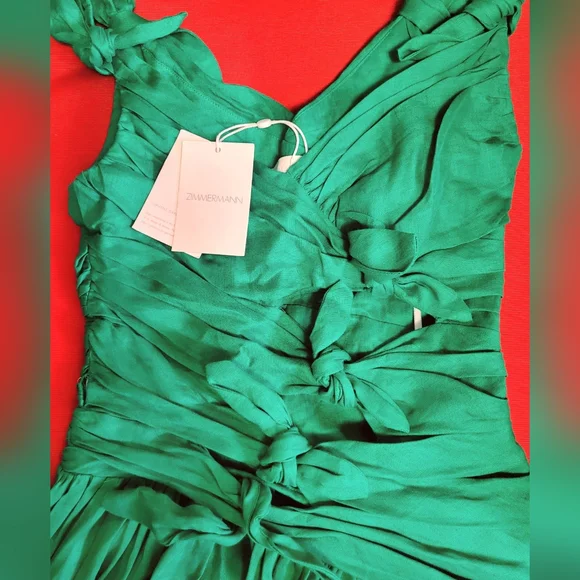 HP💖Zimmermann Tiggy Bow Midi Dress. Size 0P, NWT - Picture 12 of 15